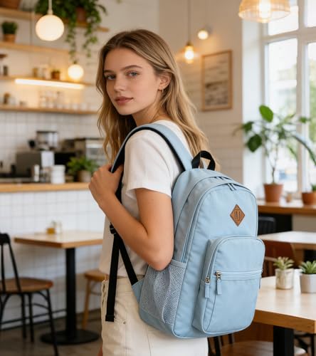 Image of abshoo Classical Basic Womens Travel Backpack For College Men Water Resistant Bookbag (LightsteelBlue)