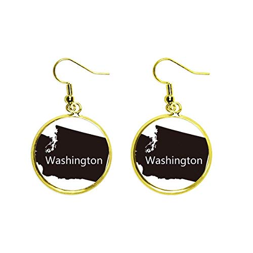 Pendientes de mapa de Washington de mujer ideales para tus looks de viaje cotidianos