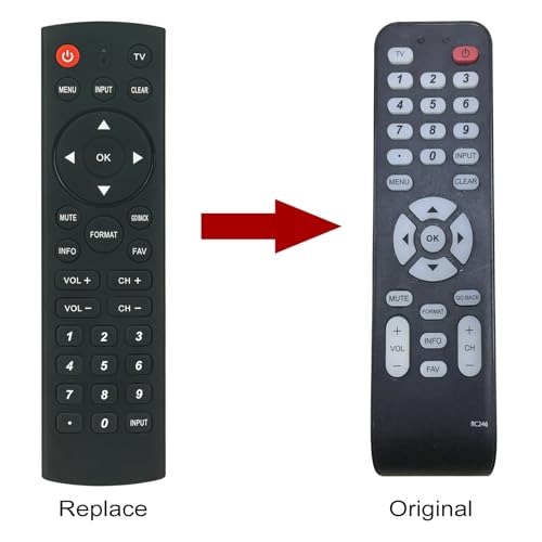 Télécommande RC246 de rechange : retrouvez vos soirées cinéma sur TV RCA L42FHD37R - 2
