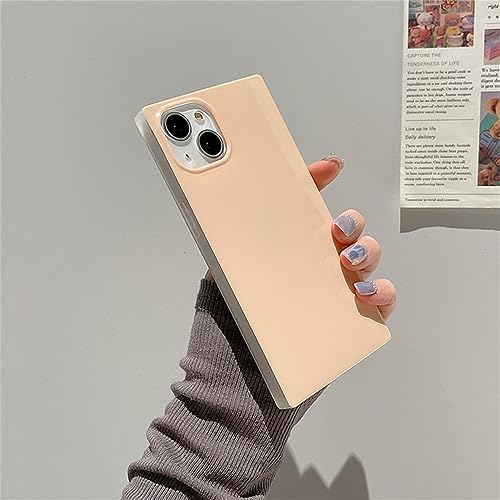 Coque de téléphone carrée de luxe pour iPhone 14 Pro et protection antichoc souple LVTFCO