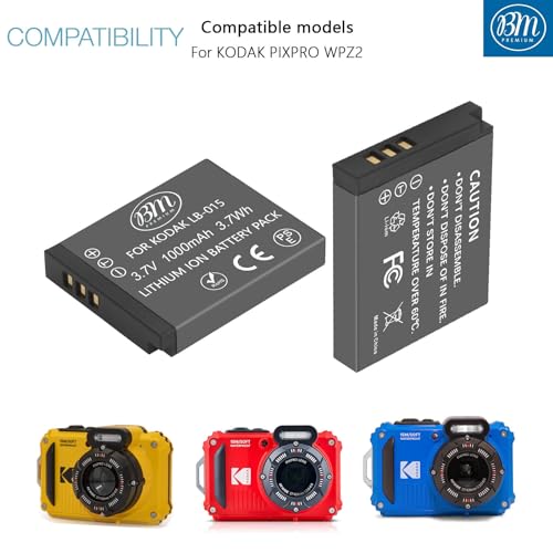Bm Premium BM-LB015K4-DC 2 Pack Of Lb-015 Batteries And Dual Bay Battery Charger For Kodak Pixpro Wpz2 Digital Camera thumb #5