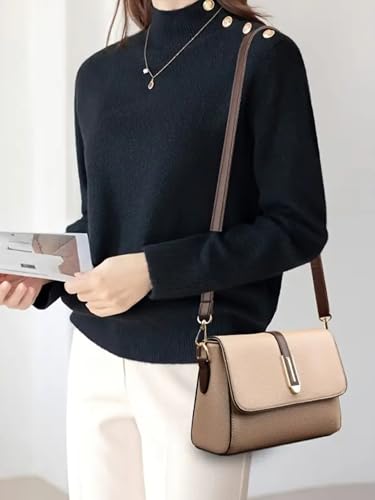 Image of ITALISH Faux Leather Crossbody Bag with Brown Strap Gold-Tone Hardware
