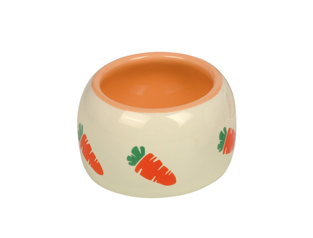 Nobby Pet Beige Ceramic Rodent Feeder Carrot