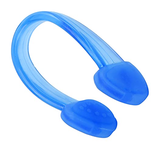 Naroote Pince-Nez de Surf en Gel de Silice Souple, Bouchons Nasaux Imperméables pour Débutants et Nageurs, Silicone + PC (Blue)