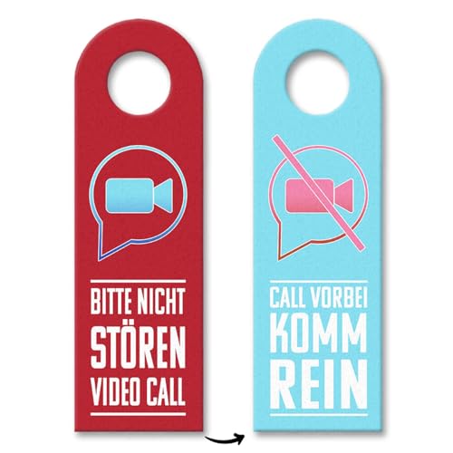Bitte nicht stören oder komm rein Türhänger 3er Set für unterbrechungsfreie Video Calls praktische Türhänger 3er Set für das Homeoffice oder den Meetingraum keine Unterbrechungen