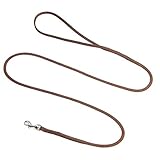 Mendota Pet Petite Snap Leash (Nylon) - Dog Lead - Made in The USA - Brown, 1/8 in x 72 in (Fine)