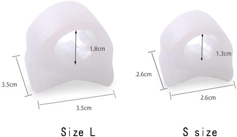 DEAVER Single Hole Toe Splitter, Toe Hallux Valgus Corrector,Silicone Size Toe Cover Separator Foot Bone Corrector,Bunion Corrector Toe Separators