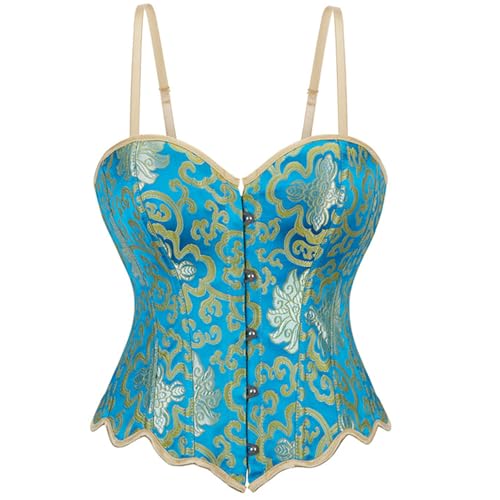 Corset galbant victorien à fleurs avec baleines de maintien