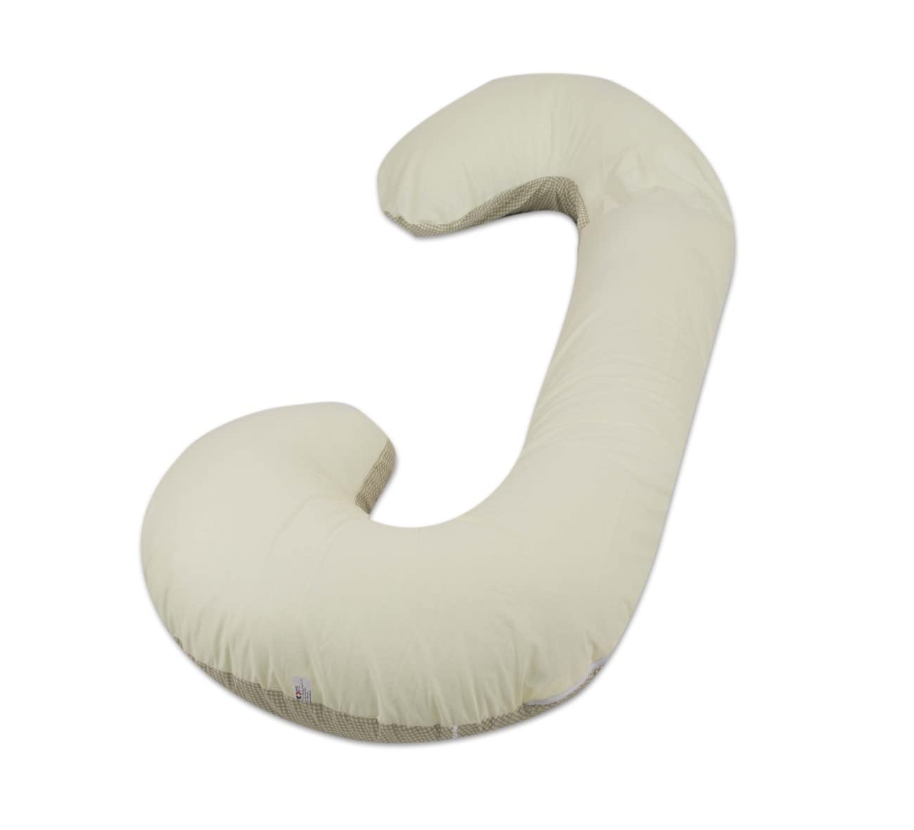 Almohada cojin de Embarazo pre/Post-Natal Multiusos (PATRÓN: Beige a Cuadros - Beige (Ecru))
