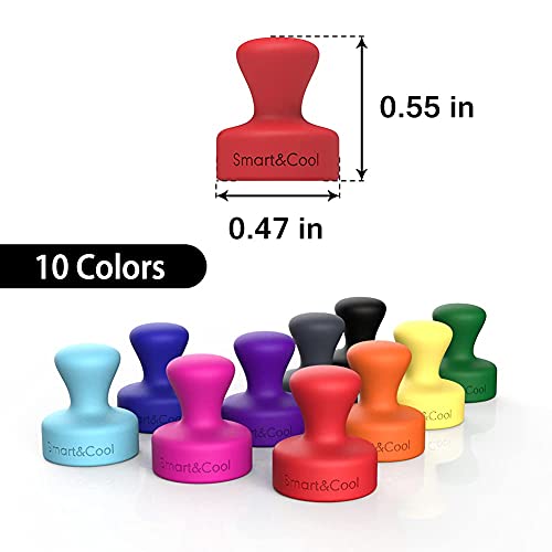 Smart&Cool 20 Pack Small Silicone Fridge Magnets, Anti Scratch Push Pin Magnets, Refrigerator Magnets, Thumbtack Magnets For Fridge, Dry Erase Board, Whiteboard, Office, Classroom, School #TOP3