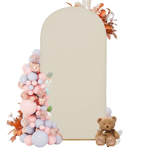Arch Covers,Arch Backdrop Stand Fitted Cover for Wedding Birthday Party Ceremony Banquet Decoration(7.2FT&6FT,Black,Cover Only)