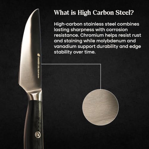Image of CUMIN CO. 7 Inch Chef Knife | Premium High Carbon Stainless Steel Professional Kitchen Knife | Multipurpose Knife for Chopping, Slicing & Dicing
