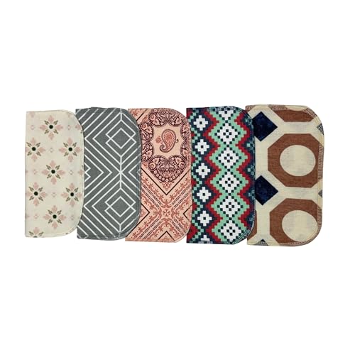 Gina'S Soft Cloth Shop 1 Ply Moroccan Tile Flannel Washable Kids Lunchbox Napkins 8X8 Inches 5 Pack thumb #2