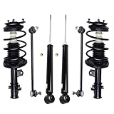 Detroit Axle - 2 Front Strut & Coil Spring Assemblies w/2 Sway Bar Links and 2 Rear Shocks for FWD Models 2006-2011 Kia Rio, Rio5 & Hyundai Accent