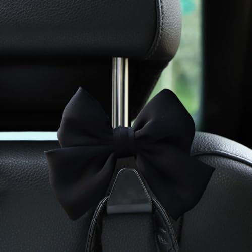 Mandark 2PCS Bow Car Headrest Hooks for Bags, Black Line - Image 5