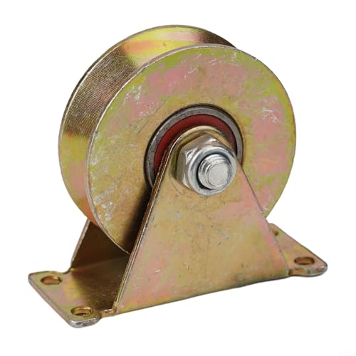 Poulie de rail en acier galvanisé avec 2 roulements à billes, pour cordes de 1 à 8 mm, poulie de type V, convient pour portes coulissantes et rails de porte, capacité de charge 200 kg (80 mm)