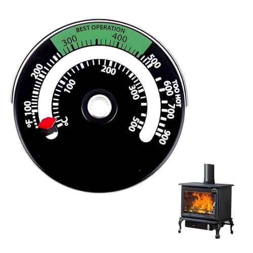 Termómetro Magnético Para Estufa De Leña - Medidor De Temperatura Para Horno Y Tubería De Chimenea - 1 Pieza Para Control Óptimo Y Seguridad En La Combustión, Fácil De Usar Y Multipropósito