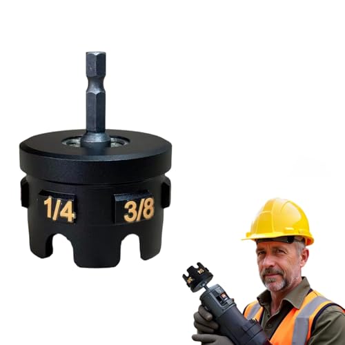 Nut Zipper Drill Attachment for Fast Nut and Bolt Removal, Durable High-Speed Power Drill Adapter for 1/4", 3/8", 1/2" Threaded 