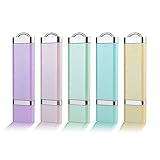 KOOTION 5PACK 1GB Enamel USB Flash Drive Thumb Drives Memory Stick - 5 Colors (Blue, Green, Pink, Purple, Yellow,)