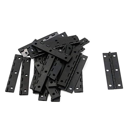 T Tulead Long Folding Hinges Cabinet Hinges 2.95"X0.9" Black Hinges Box Hinges Door Hinges Butt Hinges 24Pcs With Mounting Screws #TOP11
