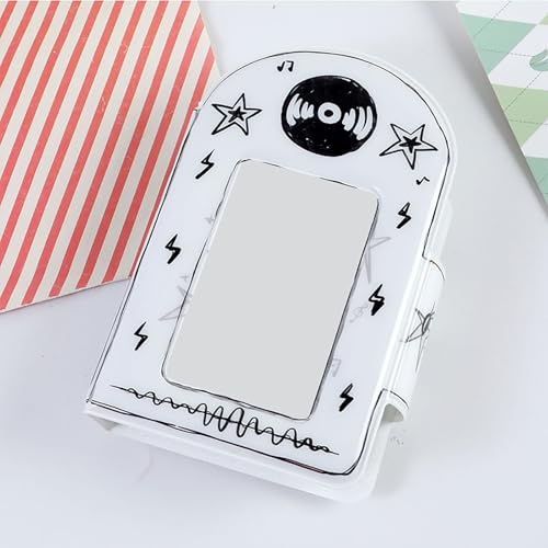 Álbum de fotos fofo de 7,6 cm, porta-cartões de fotos, fichário, coleção de livros, 32 bolsos, álbum de fotos, estojo de armazenamento