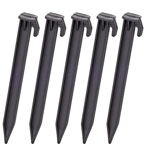 VOSS.farming 30x Kunststoff Heringe 15cm Schwarz Bodenanker Camping Zelt