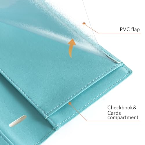 Image of CoBak Checkbook Cover for Women & Men - PU Leather Case with RFID Blocking | Classic Design Check Book Holder for Personal and Business