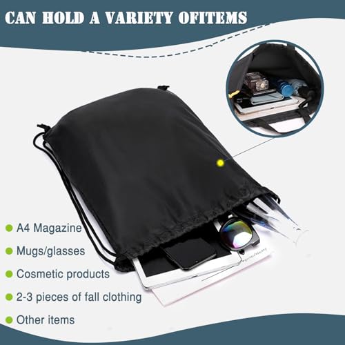Custom Drawstring Backpacks Bags 10/50/100/200/500Pack Bulk Drawstring Bags Promotional Items with Your Logo Great for Travelling,Sports,Gym and for Everyday Use