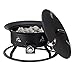 VEVOR Portable Propane Fire Pit, 24-Inch Diameter Outdoor Gas Fire Pit with Cover & Lava Rocks, Adjustable Flame Height Camping Firepit for Heating, Lighting, Gathering, 58,000 BTU, Black