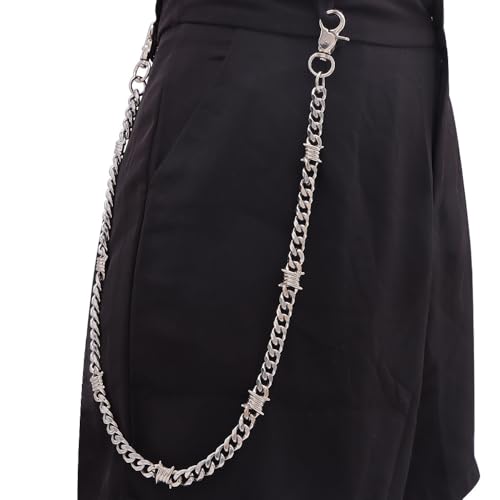 Image of Gothic Pants Chain Wallet Keychain Edgy Punk Hip Hop Waist Accessory for Jeans, Streetwear Women Men