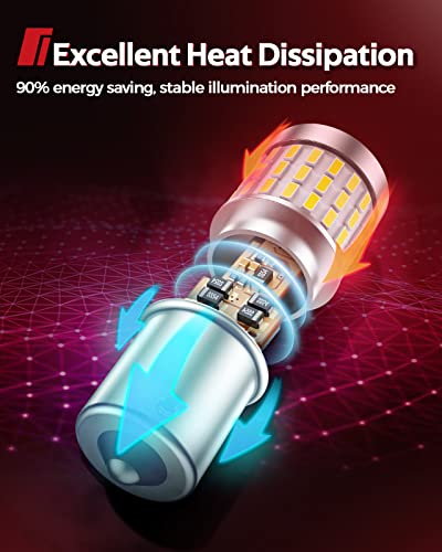 Torchbeam 1156 Led Bulb White Super Bright, 1141 1003 Ba15S 7506 7507 P21W Led Bulbs With Projector Replacement For Reverse Backup Parking Tail Brake Drl Turn Signal Light, Pack Of 2 #TOP6