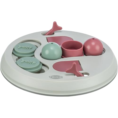 TRIXIE Cat Activity Hide N' Slide Strategy Game, Cat Treat Dispenser, Interactive Play