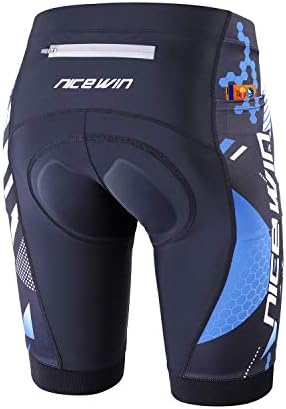 Men's Cycling Shorts Anti-Slip Leg 4D Padded Bike Shorts with 3-Pockets Breathable Biking Bicycle Motorcycle Half-Pants