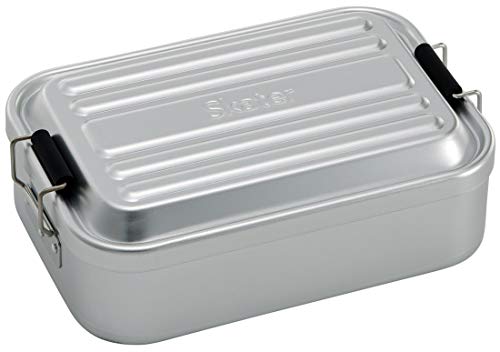 Skater AF10B-A Soft Aluminum Lunch Box, Large Capacity, 33.8 fl oz (1,000 ml), Men's, Silver