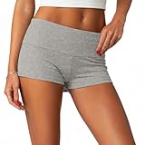 ONLYSTORY Women's Fold Over Booty Shorts Y2k Lounge Pj Micro Short Going Out Yoga Athletic Low Rise Mini Shorts