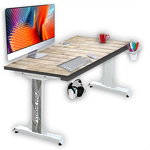 Image of Xtreme PRO Direct Theme Printed Desk Top. Gaming, Work & Study Desk. Large for PC, Dual Monitors, iMac, and Laptops. Carbon Steel & 18mm Engineered Wood. White Stand Desk. 3 Feet-XPW3 CT-272