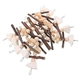 Fabrication sûre : ce en bois pour perroquet est fabriqué à partir de matériaux naturels non traités, garantissant à vos animaux de compagnie une mastication en toute sécurité et réduisant les risques d'ingestion de substances. suspendu pour oiseaux