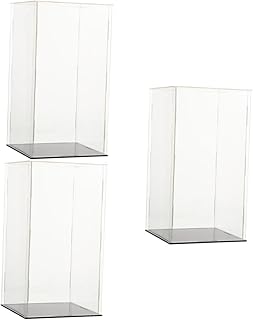 SAFIGLE Caixa De Exibição 3 Peças Gabinete De Acrílico Recipiente De Vidro Risers De Exibição Em Acrílico Suporte Organizador De Cubo Modelo De Recipiente De Armazenamento