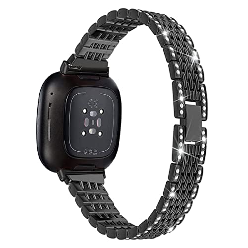 Mtozon ^oh Fitbit Sense 2/Sense/Versa 4/Versa 3ɑΉ pCXg[LLXgoh p ubN