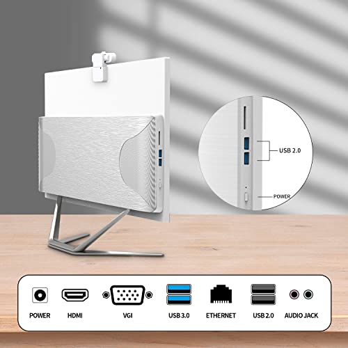 24" All-In-One Desktop Computer, Intel I5 Quad-Core Windows 11, 16Gb Ram, 512Gb Ssd, Wired Keyboard& Mouse, Rgb Speaker And Webcam, White (I5/16G/512G) #TOP3