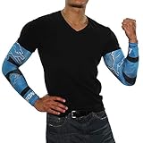 Littlearth Unisex-Adult NFL Detroit Lions Strong Arms Tattoo Sleeves, Team Color, 17” Wrist to...