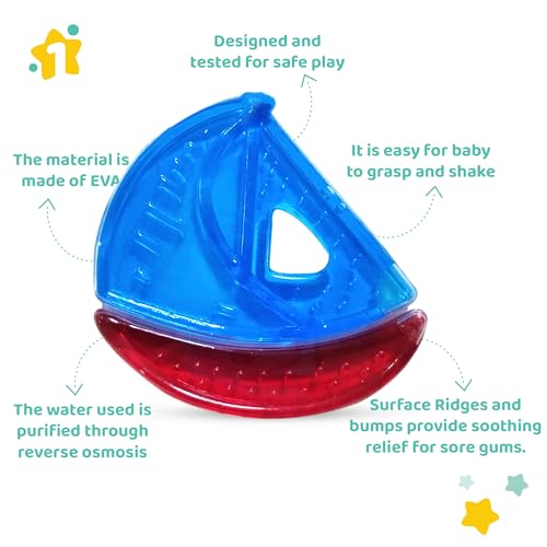 Image of 1st Step Baby Water Filled Teether /Teething Toys (Blue & Red)