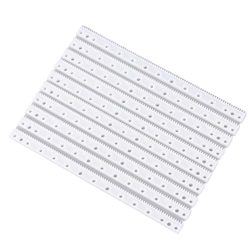 Shaft Pinion 10pcs Plastic Gear Rack 8mm Width 125mm Length Drive Sprocket Transmission Racks Synchronous Wheel Gear Rack DIY Toy Bar Motor Transmission