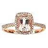 Gin & Grace 10K Rose Gold Genuine Morganite Ring with Diamonds for women | Ethically, authentically & organically…