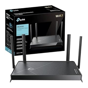 TP-Link WiFi 7 Archer BE3600 Router WiFi, BE3600Mbps Dual-Band, 2 Porte × 2,5 Gbps, 2×2 MU-MIMO, OFDMA, MLO, Compatibile con EasyMesh, HomeShield, VPN, non supporta xDSL