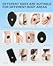 Lanieney 40 Pcs TENS Pads Electrodes, Reusable Long-Lasting Self-Adhesive Non-Irritating Snap for Tens Unit Replacement Patches with Standard 3.5mm Snap-on Connector, Compatible with Belifu, Brilnurse