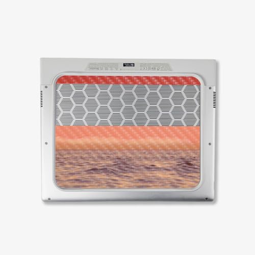 Image of MightySkins Carbon Fiber Skin Compatible with Alienware X14 R2 (2023) Full Wrap Kit - Red Horizon | Protective, Durable Textured Carbon Fiber Finish | Easy to Apply & Change Styles | Made in The USA
