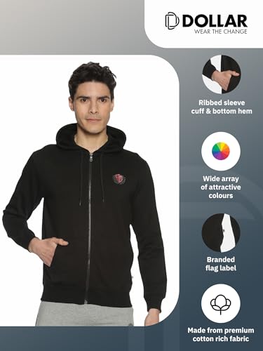 Image of Dollar Men's Cotton Rich Fleece Hoodie with Full Zipper