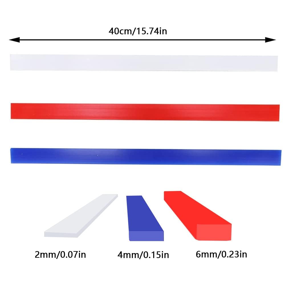 6Pz Strisce di Spessore in Silicone per Impasto 2/4/6mm Strisce Mattarello Regolabile Antiscivolo Strisce Distanza per Pasticceria Pizza Pasticceria