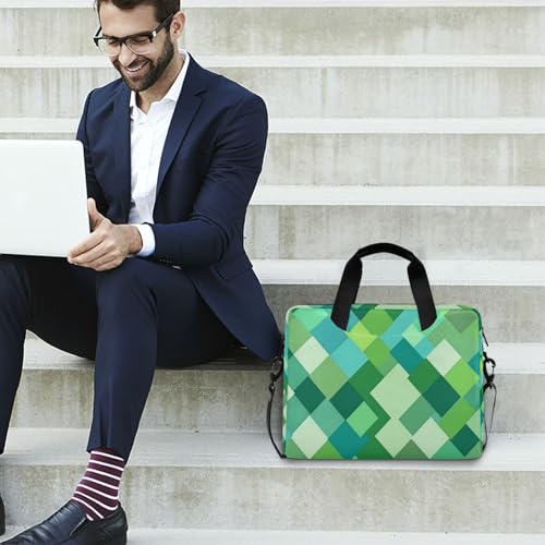 Sacoche ordinateur portable 15,6" vert turquoise rhomboïde robuste